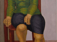 Juana Elena Diz (1925), La mujer del pañuelo blanco, óleo sobre tela, 90 x 50 cm., 1970